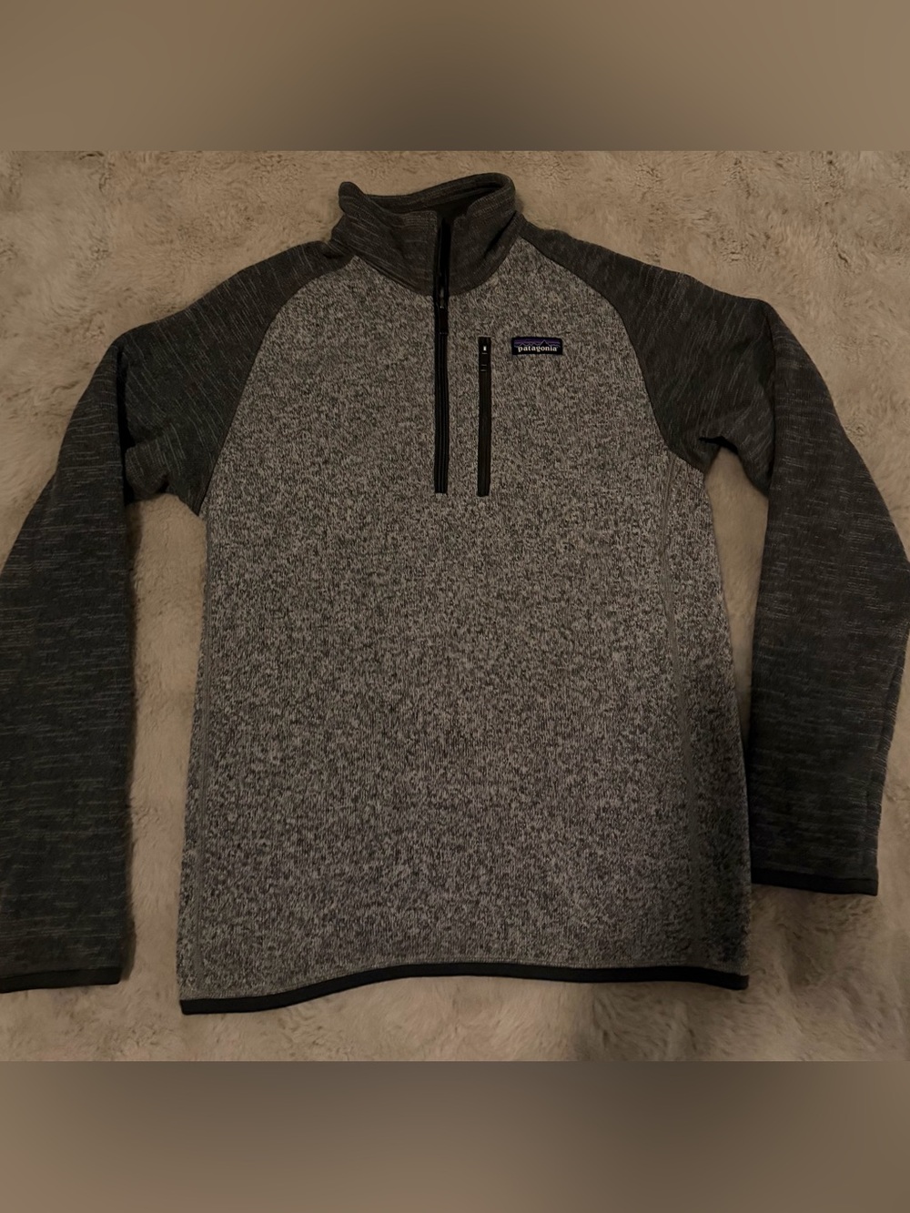 Patagonia Gray Heather Half-Zip Fleece Pullover